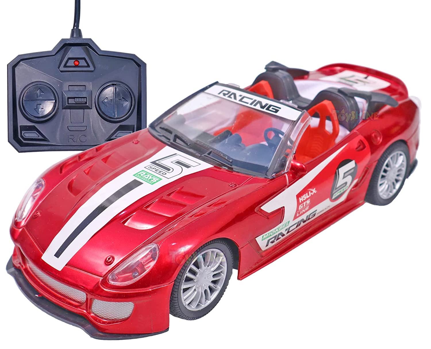 Toyshine 1:16 Scale Sports Model Fast RC Car Remote Control Car, Red- Open  Model B