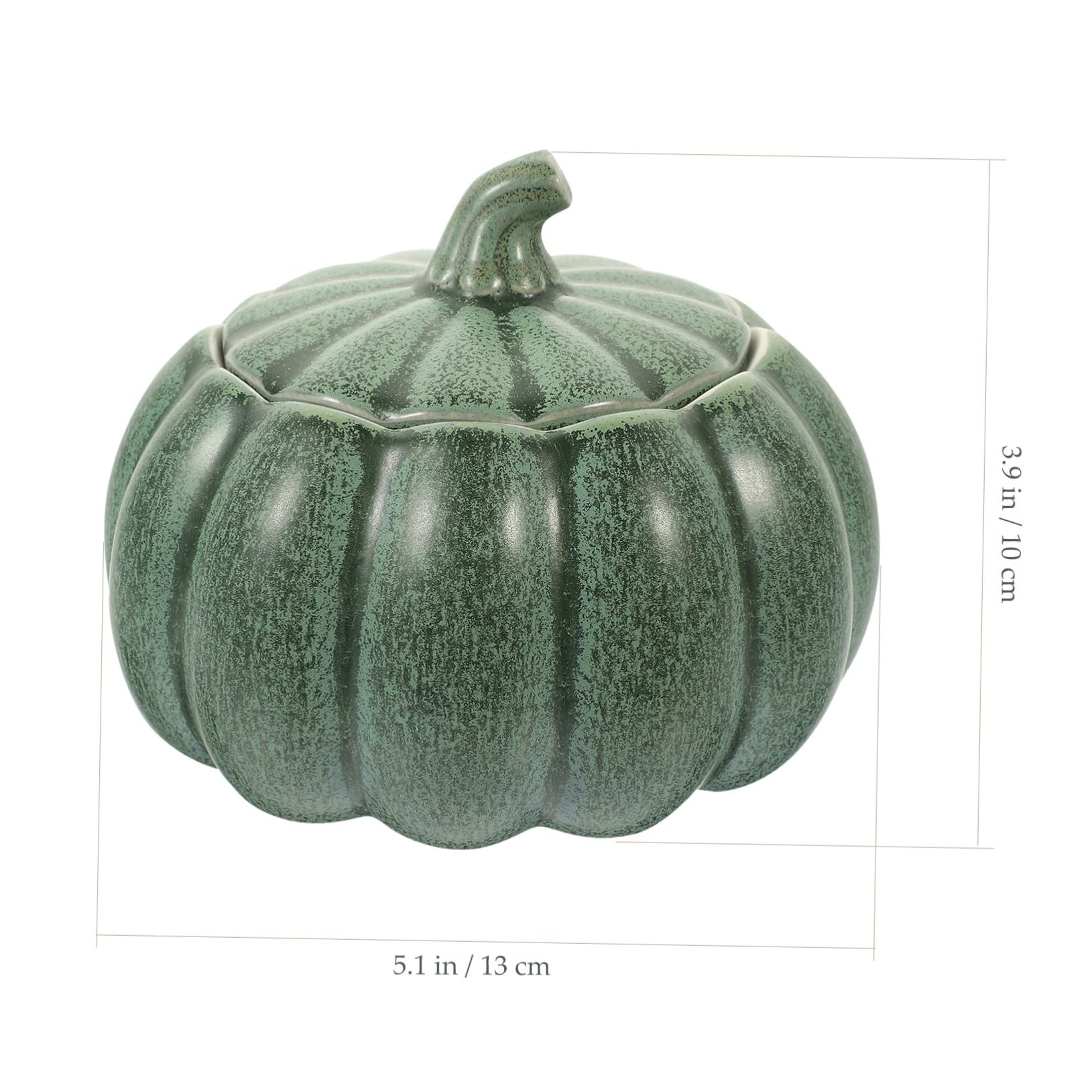 Cuenco de Cerámica con Tapa para Sopa y Guisos Diseño Calabaza Recipiente Decorativo para Cocina y Condimentos Superficie Lisa y Fácil Limpieza Ligero y Portátil para Uso Doméstico