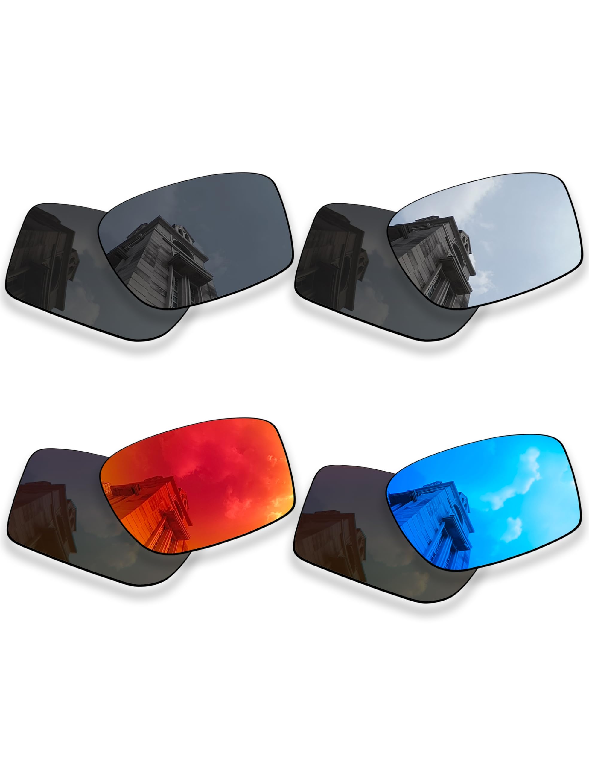 4 paia di lenti polarizzate di ricambio per occhiali da sole Ray-Ban Justin RB4165 54 mm, antigraffio e resistenti agli urti