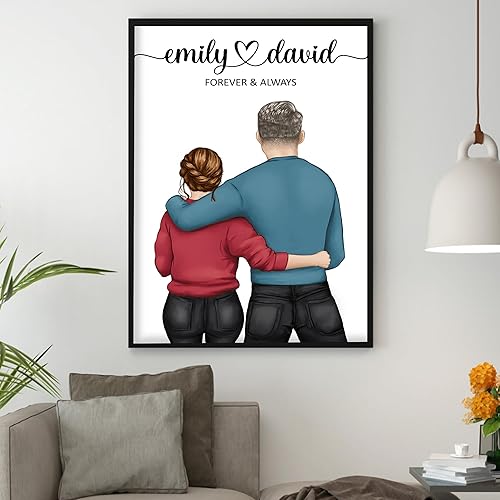 Miniatura 10 de Póster personalizado para parejas de películas foto personalizada de pareja de mejor amiga regalo de San Valentín para ella regalo personalizado