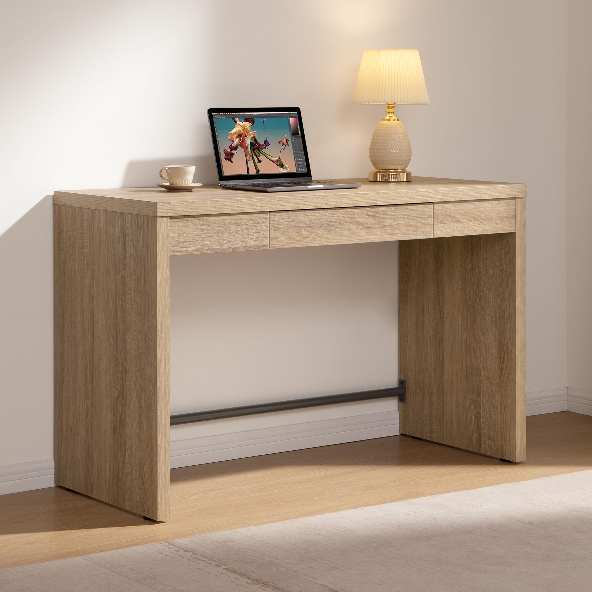SICOTAS 47-Inch Farmhouse Computer Desk with Storage
