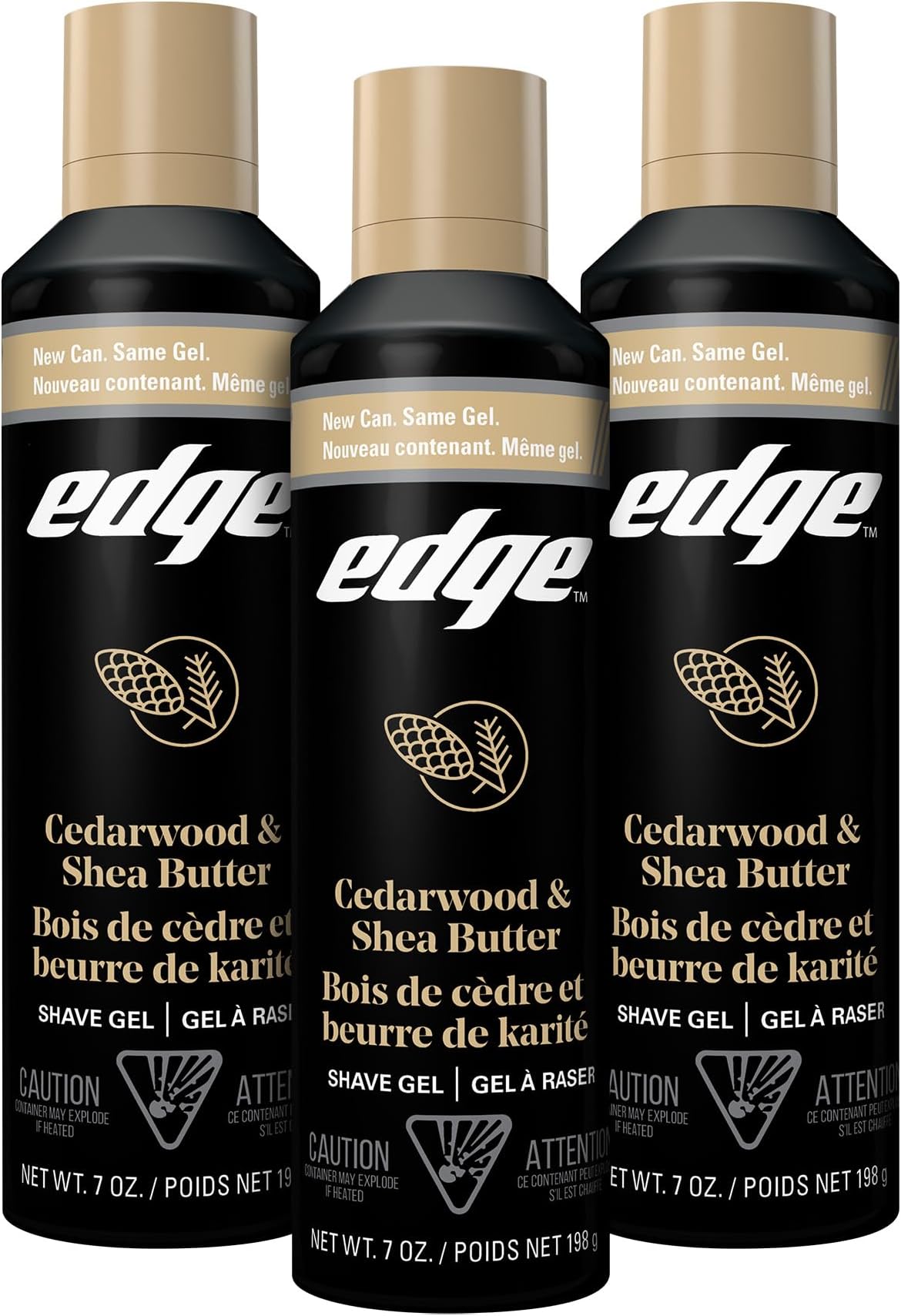Shave Gel for Men, Cedarwood & Shea Butter, 7oz (3 Pack) - Shaving Gel For Men That Moisturizes, Protects and Soothes To Help Reduce Skin Irritation (Packaging May Vary)