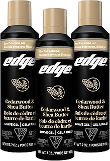 Shave Gel for Men, Cedarwood & Shea Butter, 7oz (3 Pack) - Shaving Gel For Men That Moisturizes, Protects and Soothes To Help Reduce Skin Irritation (Packaging May Vary)