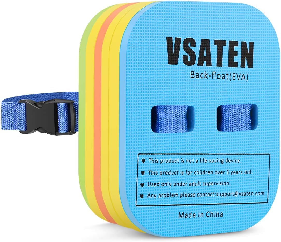 VSATEN Back Float, Swim Belt Bubble Adjustable 3 Layers Thicken Split Foam Learning Safety Training Board Pool Floaties for Kids Toddlers Swimming Beginners Floats Swim Lessons Equipment