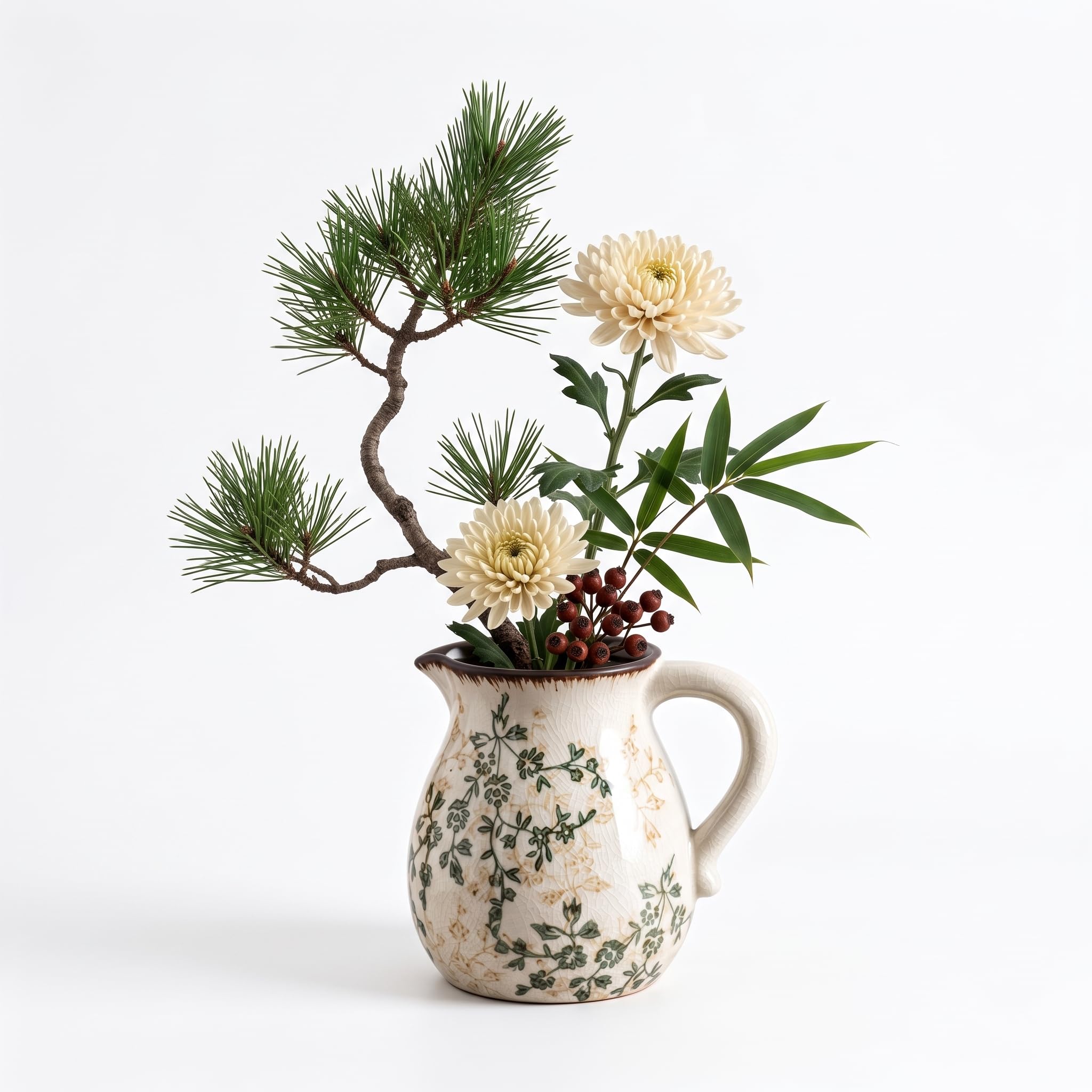 Amazon.co.jp: sportw フラワーベース 取っ手付き 陶器 花瓶