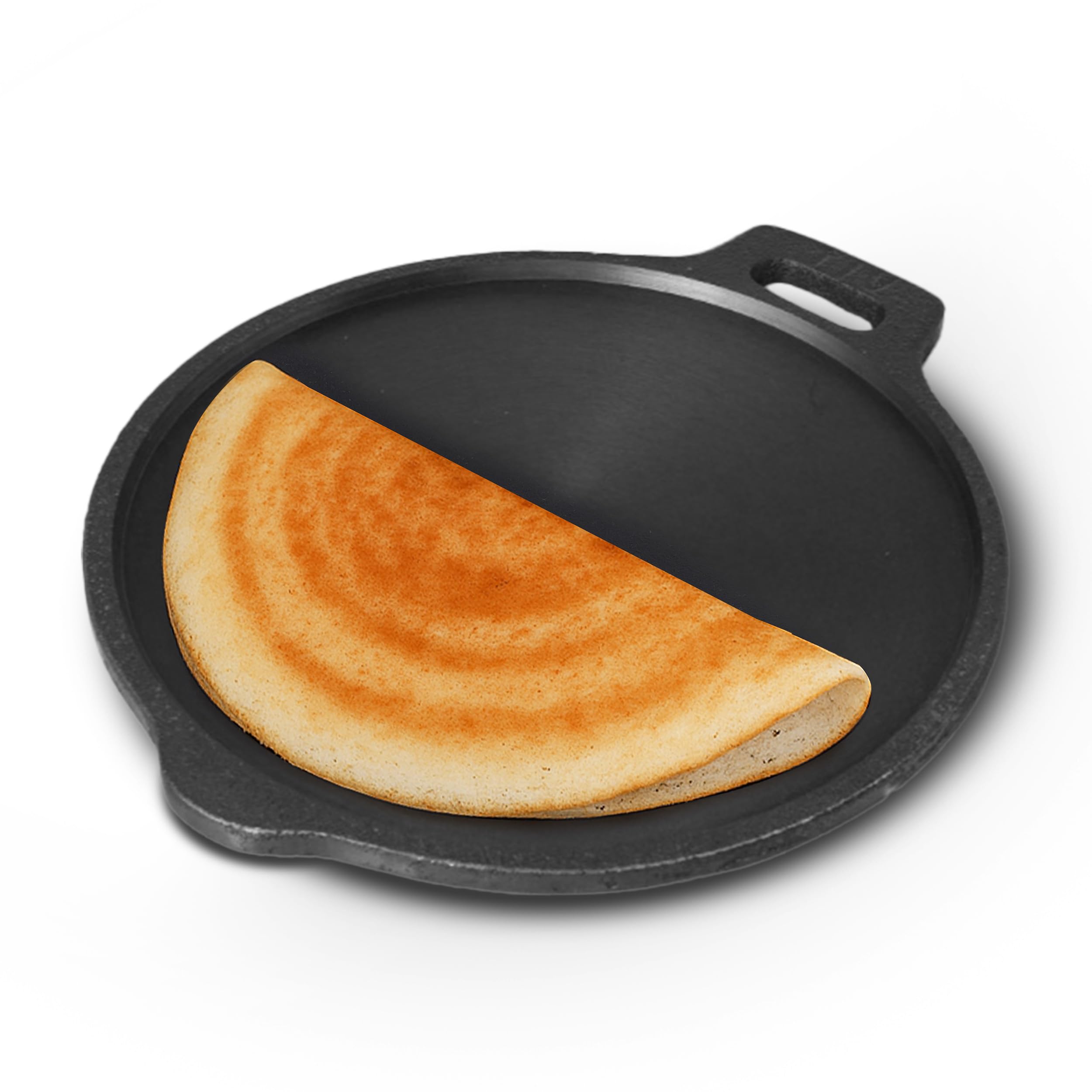 The Indus Valley Super Smooth Cast Iron Tawa for Dosa/Chapathi | 27.6cm/10.8 inch, 2.8kg | Induction Friendly | Naturally Nonstick, Pre-Seasoned Tawa, No Chemical Coating-picture-16