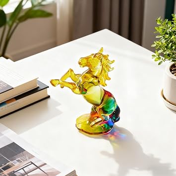 Crystal Horse Figurine 2026 Chinese Fire Horse Glass Paperweight