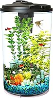 Koller Products AquaView 360 6-Gallon LED Fish Tank Kit with 7-Color Lights, Power Filter for Betta & Tropical Fish