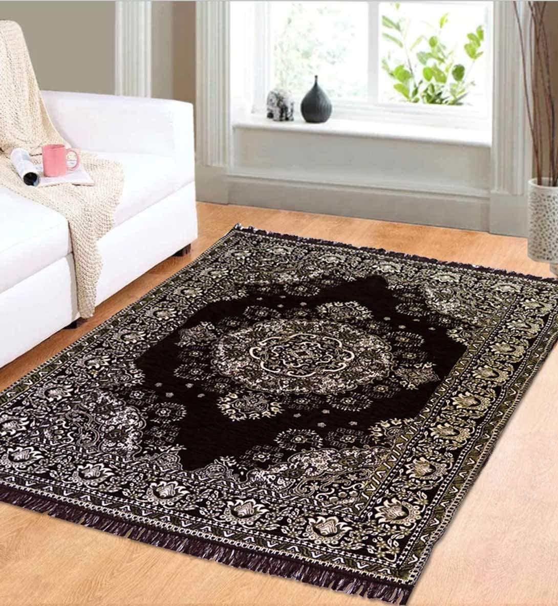 Buy PEPONI 10/12 FT Floral Extra Long Velvet Touch Chenille Carpet
