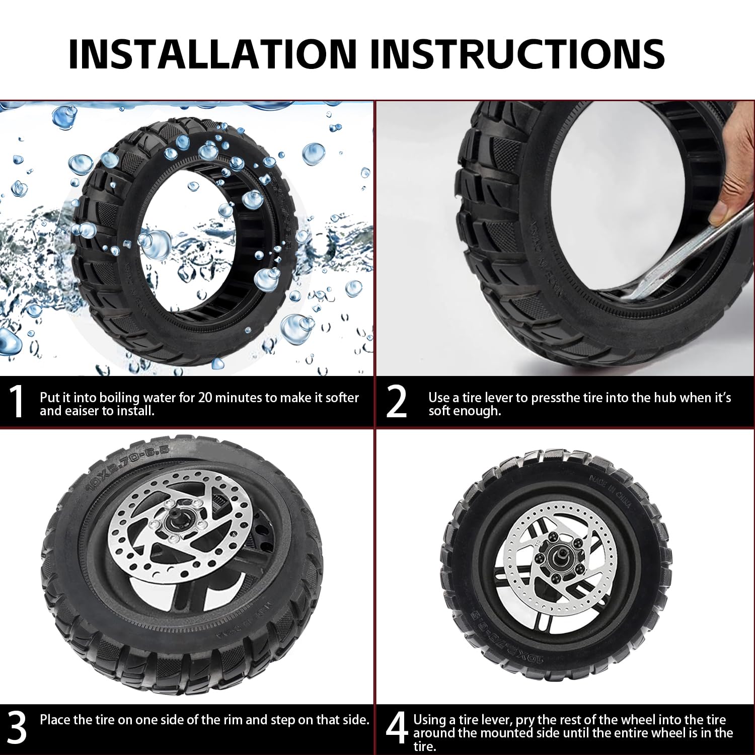 Wheel Hover Scooter Tube Replacement 350 Watt Hub Motor Front