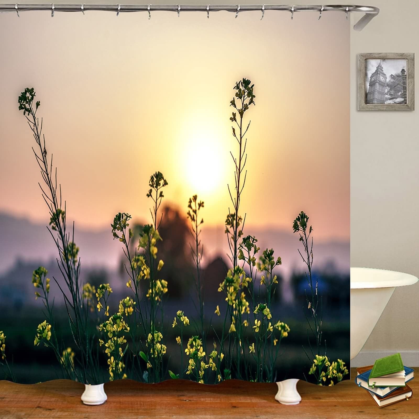 Rideau de douche imperméable KnSam 180x200cm anti-éclaboussures avec anneaux