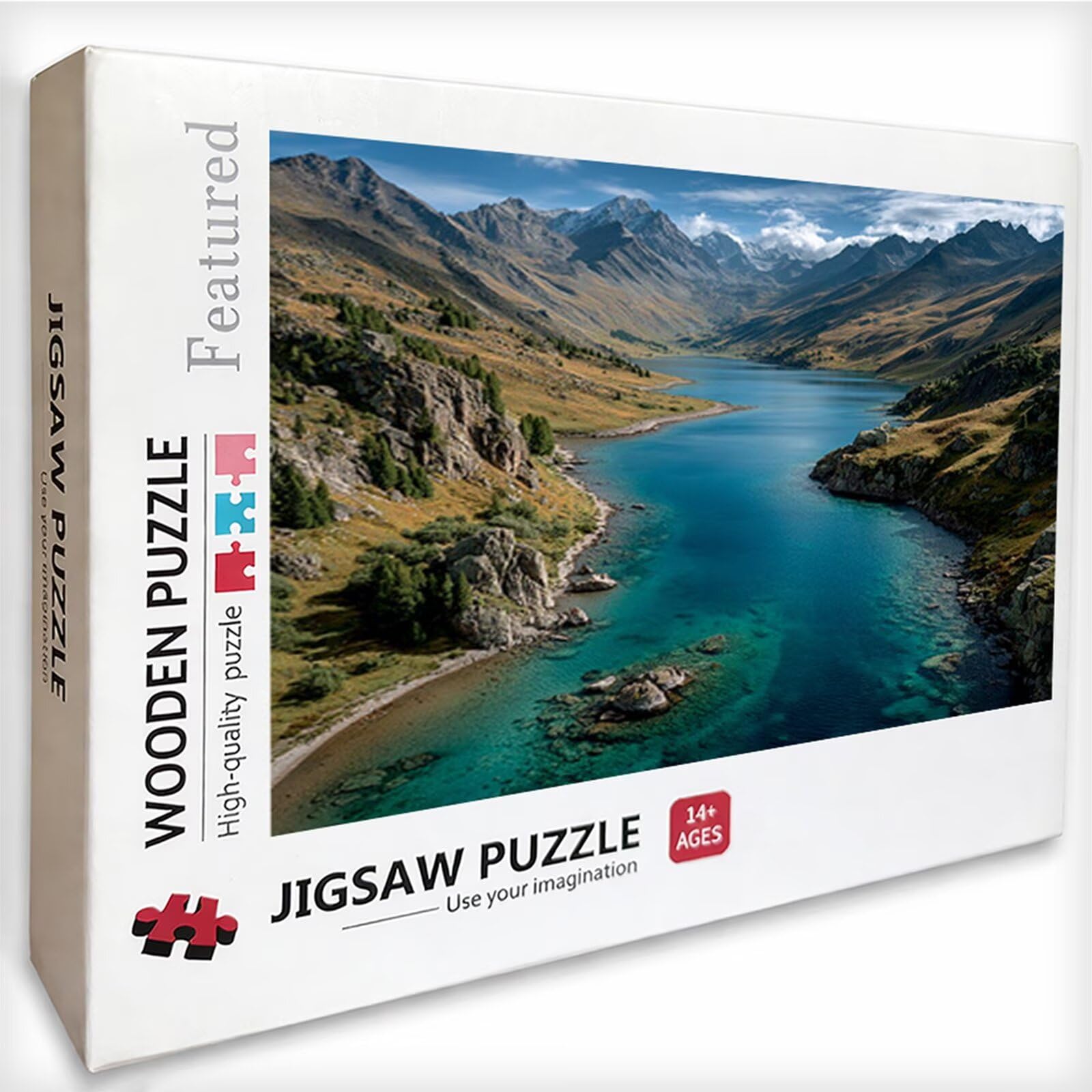 Górskie drewniane puzzle 2000 sztuk, widok puzzle dla dorosłych z pudełkiem 99 x 70 cm, łamigłówki, dla mężczyzn kobiet nastolatek, kreatywne gry logiczne, dekoracja domu prezent, 4-7063