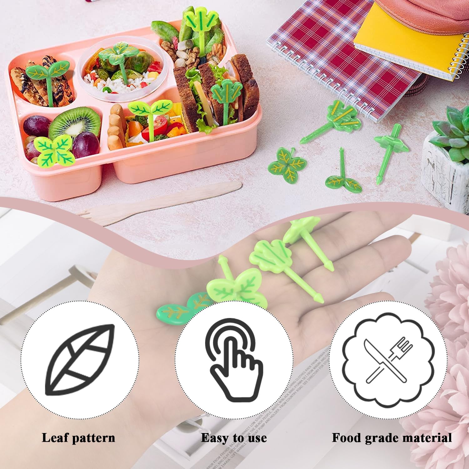 Forchettine Frutta Per Bambini - 24 Pezzi Colorati Per Feste E Bento Box - Foto 1
