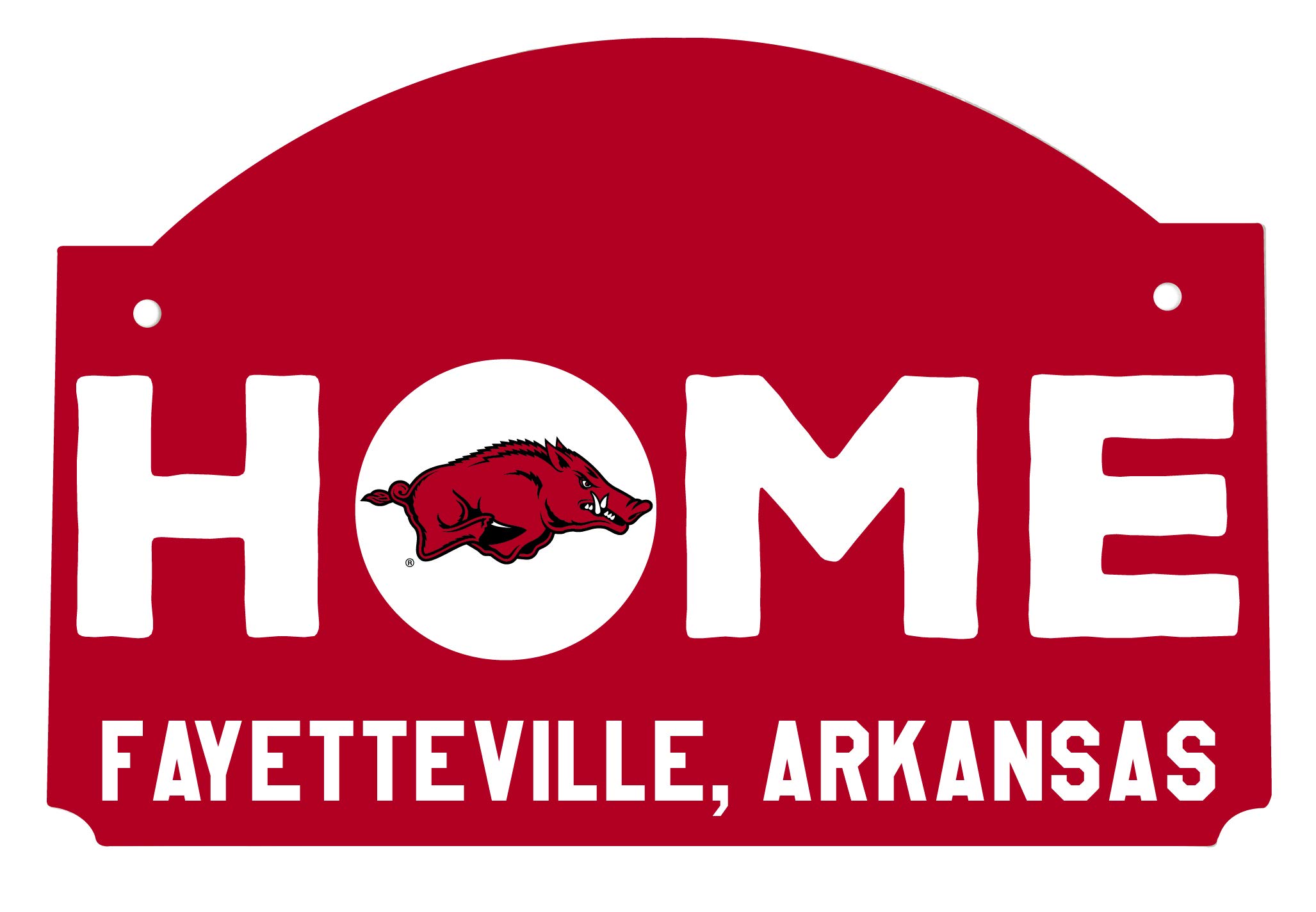 R and R Imports Arkansas Razorbacks Wood Sign with String Officially Licensed Collegiate Product