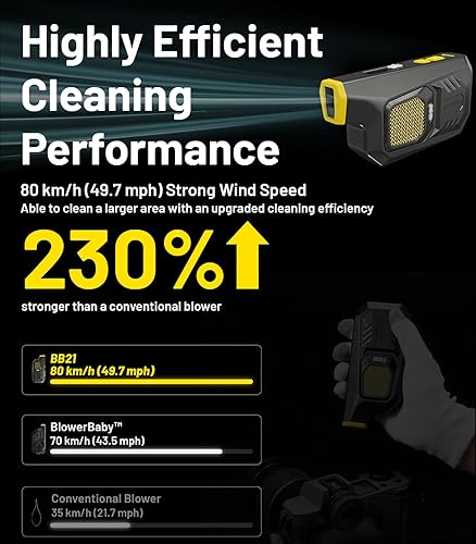 Miniatura 4 de Nitecore Blowerbaby - Soplador de aire electrónico de limpieza BB21 versión 2023 con bolígrafo de limpieza, presión de viento de eliminación de