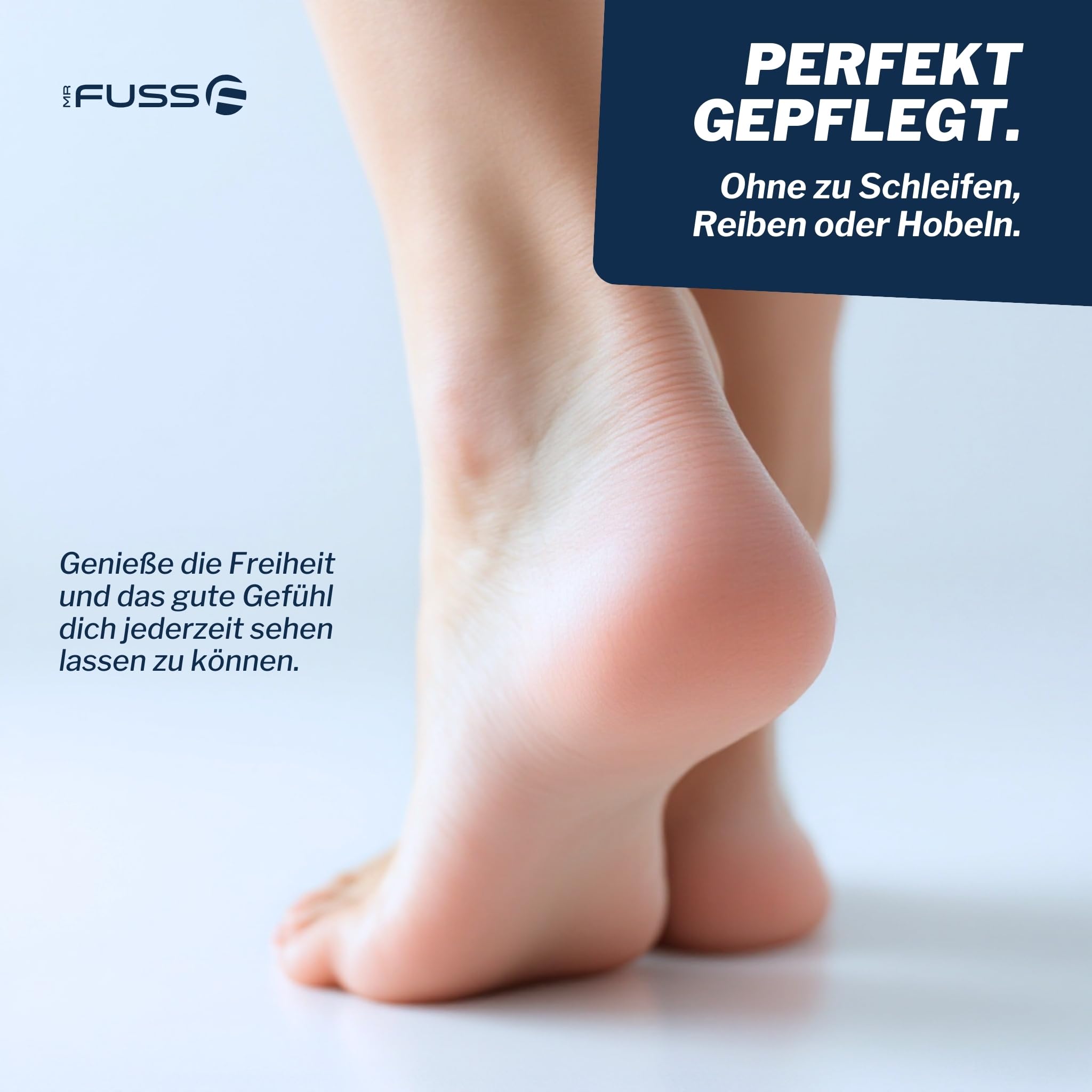 Mr. Fuss® Starter Kit 7-teilig Edition Excell Hornhautentferner Systempaket für sanfte Entfernung auch für Maniküre