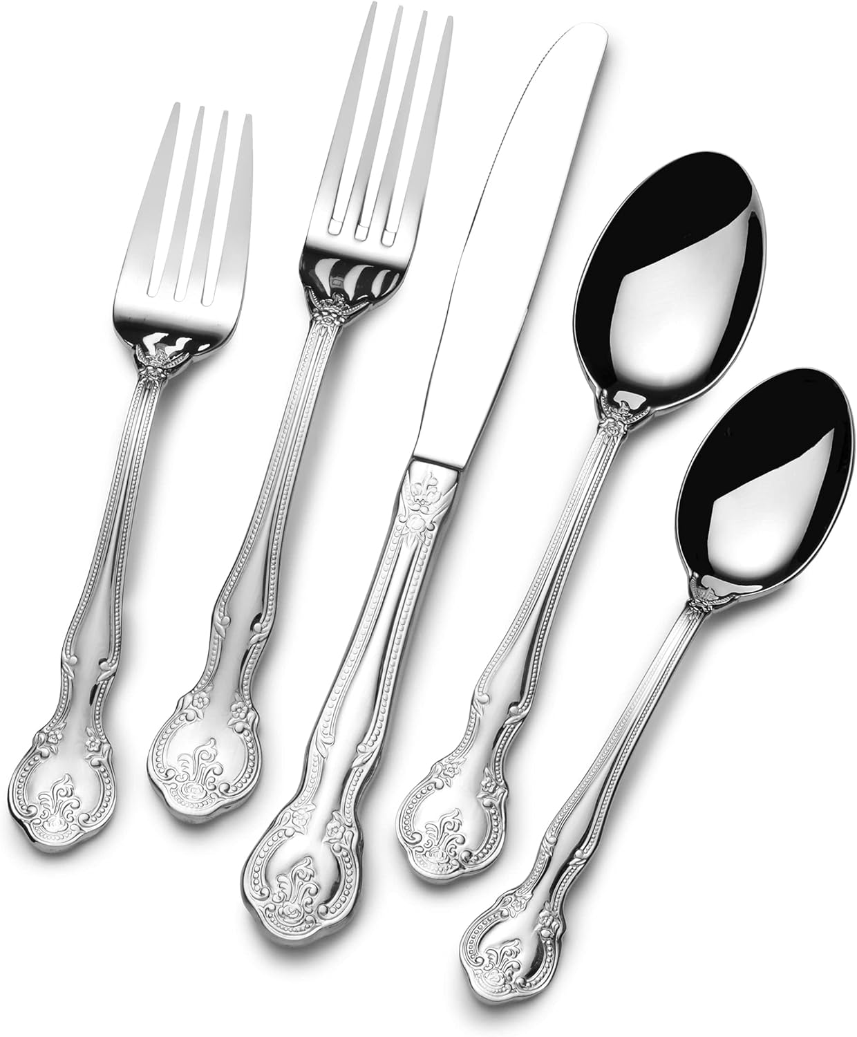 St James St. James Napoleon Bead 18/10 Stainless Steel 65-Piece Flatware Set