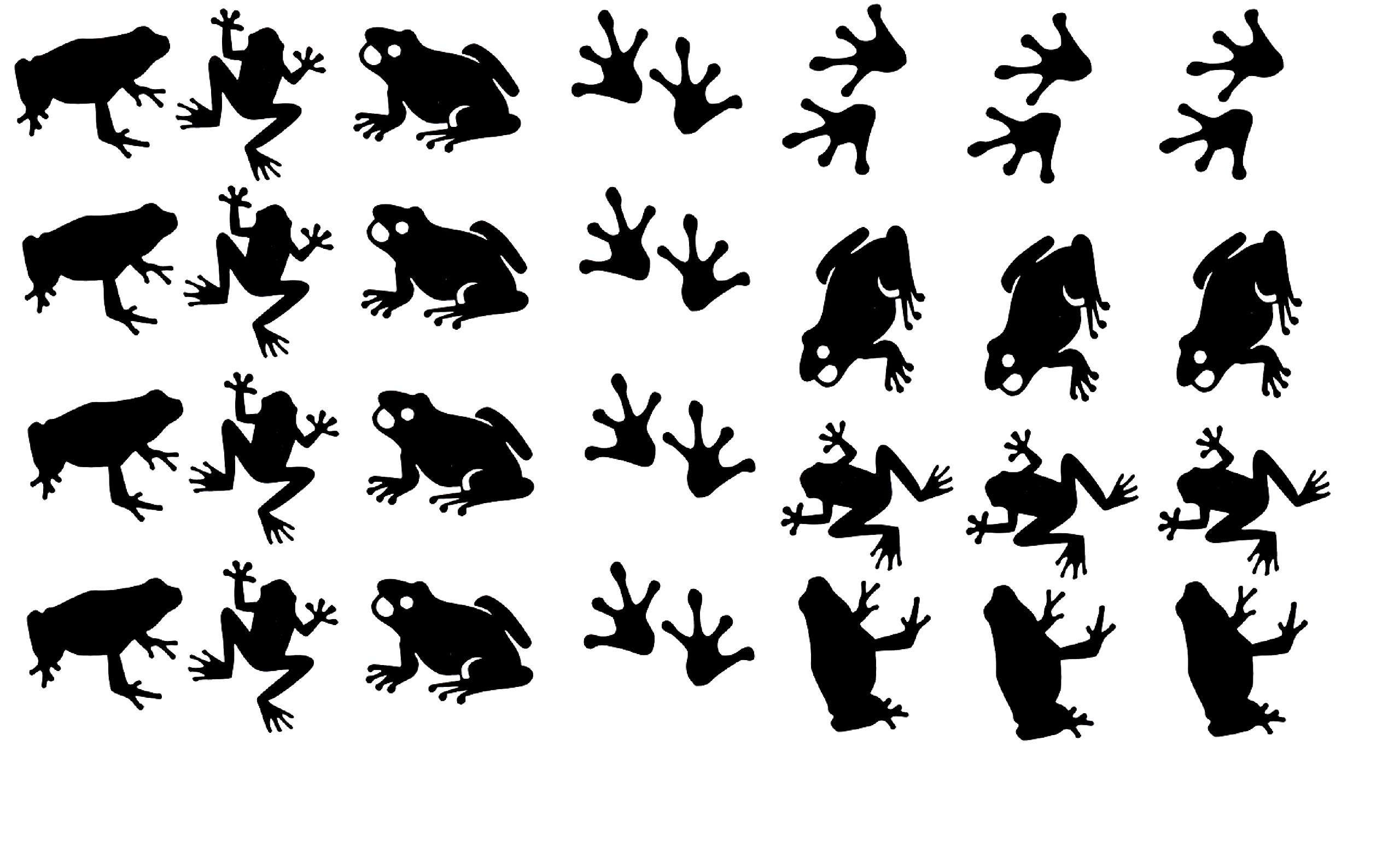 Frog Collection (Frog Vinyl Stickers Black)