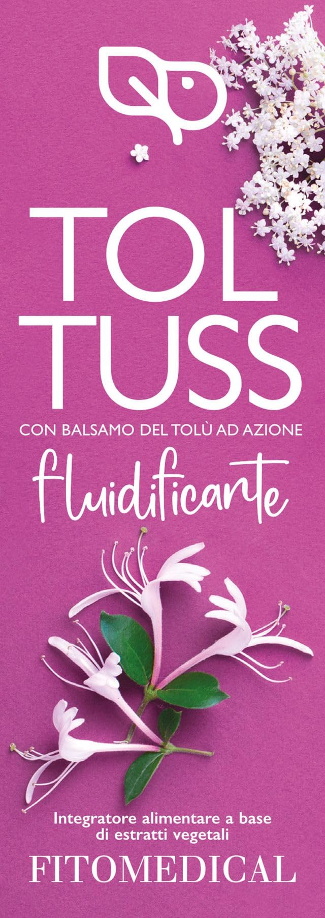 Fitomedical - Toltuss Fluidificante, Integratore Alimentare Naturale Con Balsamo del Tolù e Sambuco ad azione fluidificante. Senza Glutine - Flacone da 150 ml