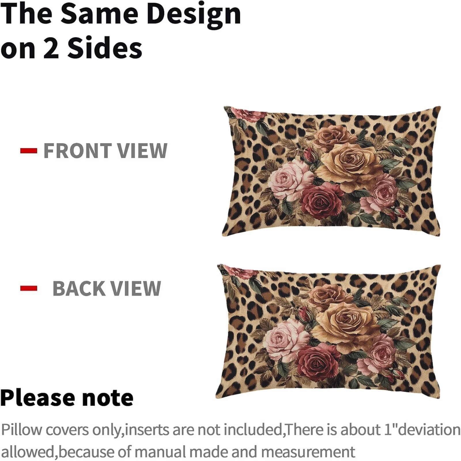 Fleurs Taie Oreiller 70x90 Housse Coussin Velours Rétro Lot de 2, Taies d'oreiller Luxueuse et Rafraîchissante, Housse de Coussin Exterieur Impermeable, Coussin Decoratif pour Canapé, Salon S6-702