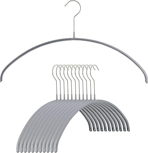 Miniatura 4 de Mawa by Reston Lloyd Euro Series - Percha de acero antideslizante para ahorrar espacio para camisas, vestidos, suéteres, estilo 40P, dorado, juego