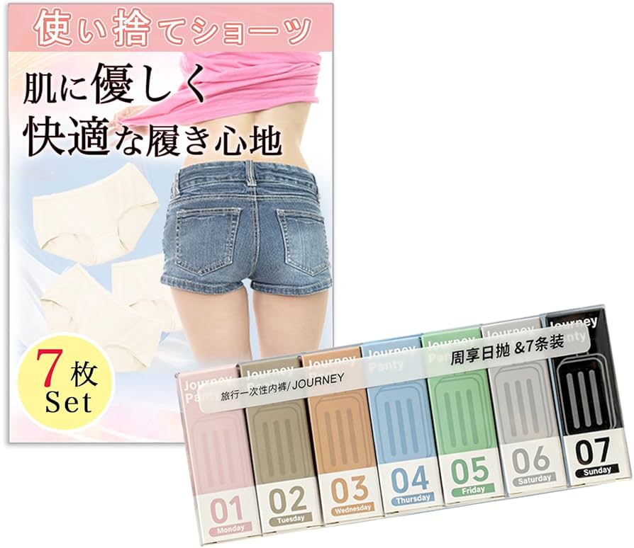 使い捨て下着 複数パッケージ 楽天市場】使い捨てショーツ 使い捨て下着 7枚入 レディース パンツ 綿