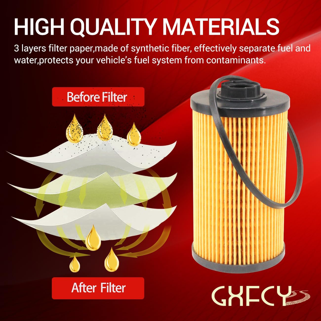 8982402790 Fuel Filter Replace WF10109 PF46056 5200017728 Compatible with Isuzu 4LE2T 4LE2X Engines(Pack of 6)