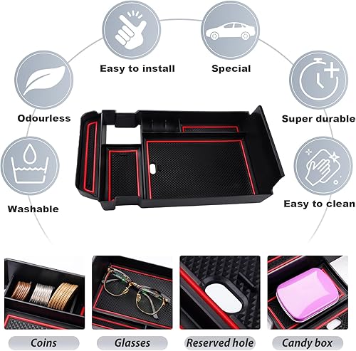 Miniatura 5 de SKTU Para Mazda CX-30 2020 2021 2022 2023 2024 2025 Organizador de consola central 2023 2024 2025 CX30 Accesorios 2024 2025 Bandeja de consola