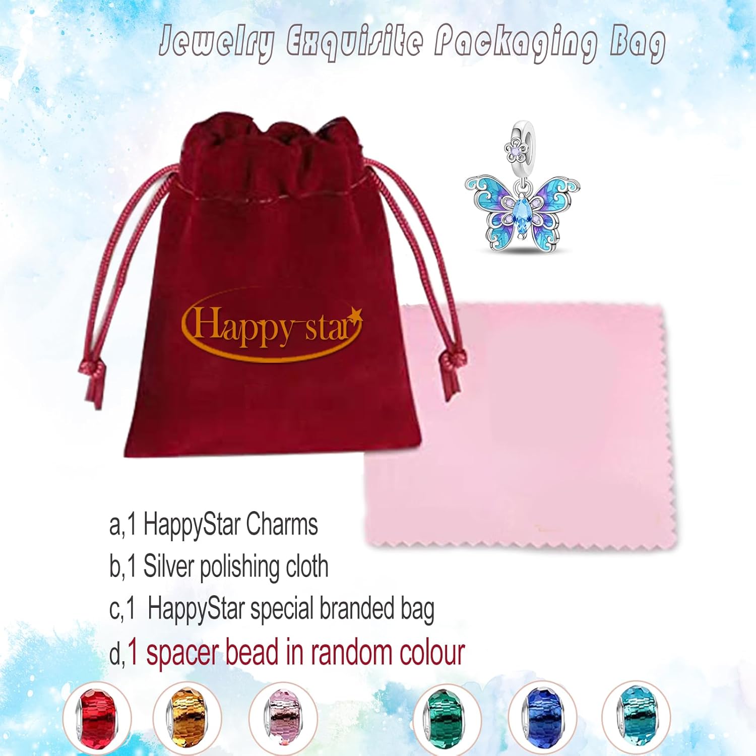 HappyStar 925 Sterling Silver Charms for Bracelets and Necklace Dangle Pendants Beads Charms Fits Charms Bracelets for Woman Jewelry Gifts (with one Spacer Bead Charms) - Image 5