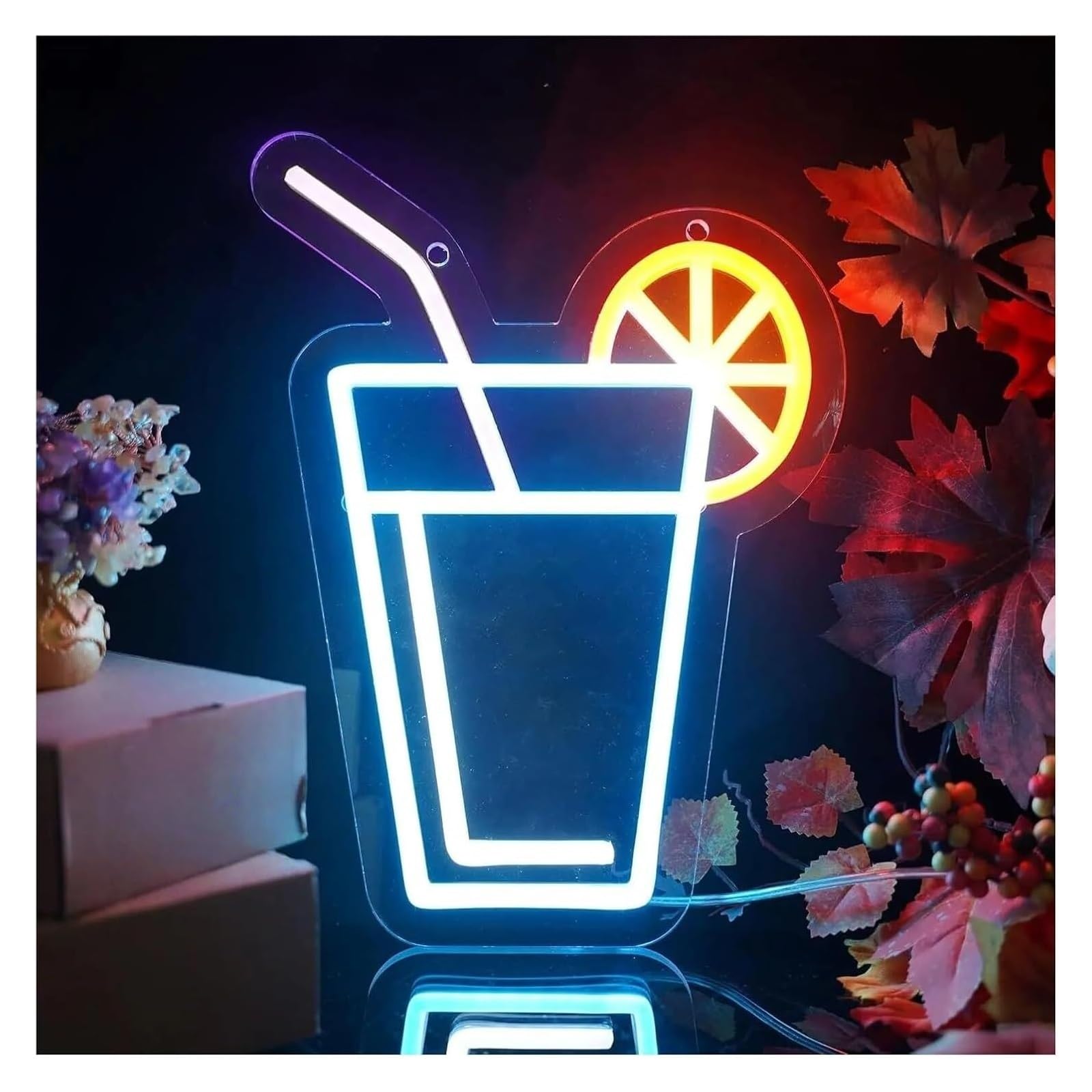 neon Light Sign Neon Signs Decor Sign in the Shape of a Drink Cup