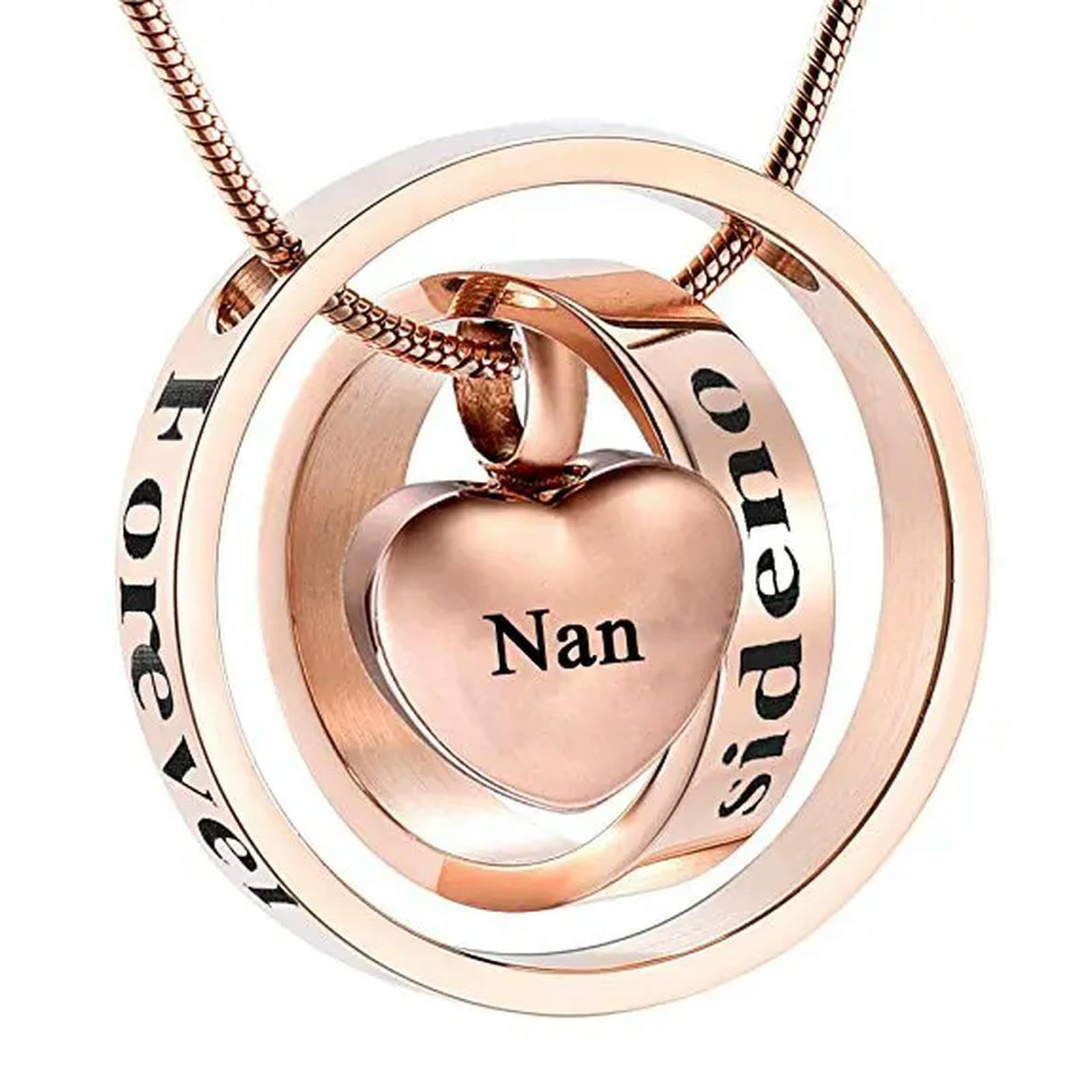 Collar de cremación para cenizas de mamá papá o hijo con grabado memorial