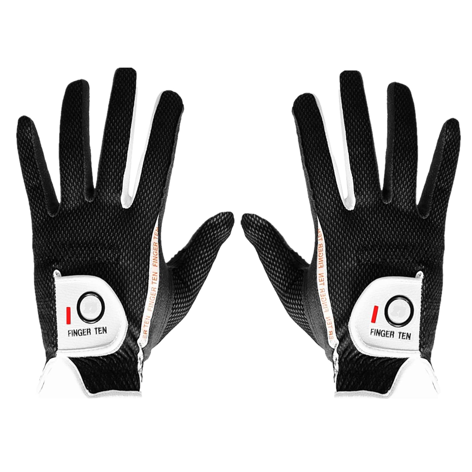 Men's Golf Gloves for Right Left Handed Golfer Rain Grip Value 2 Pack, Golf Glove for Left or Right Hand Hot Wet Weather No Sweat Black Gray White Blue