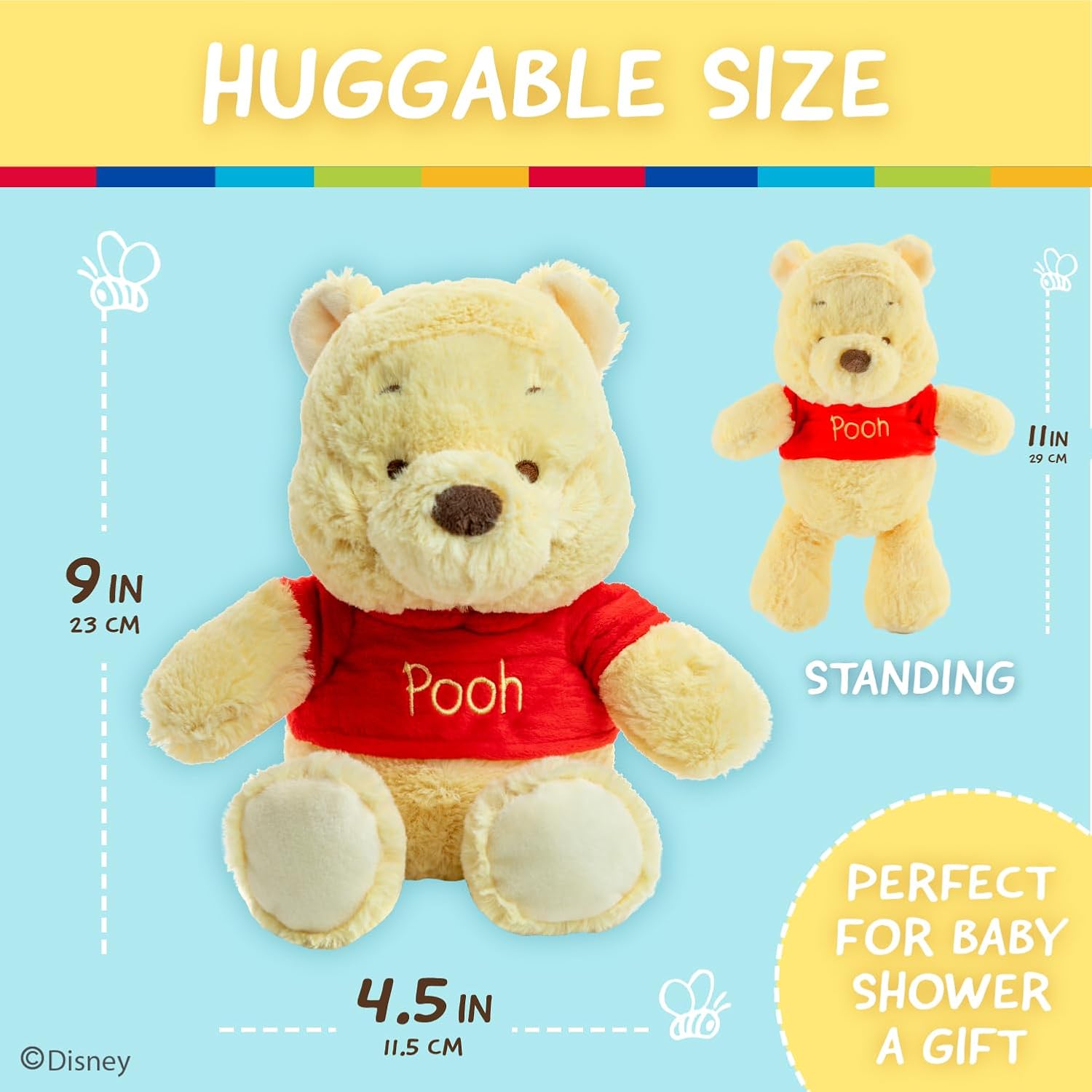 Kids Preferred Disney Baby Winnie the Pooh and Friends Stuffed Animal with Jingle and Crinkle, Pooh 12” - Image 4