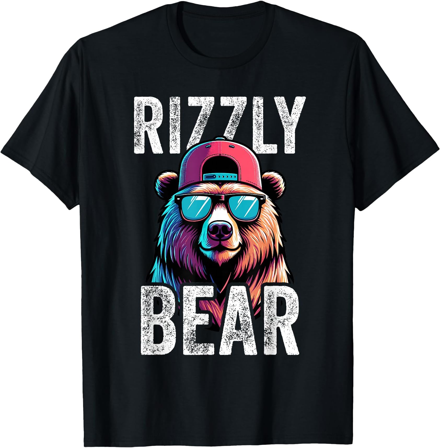 Rizzly Bear Grizzly Bear W Rizz Rizzler Funny Rizz T-Shirt