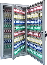 CHAOMIN 300-Key Wall Mount Key Cabinet Organizer with Lock Box - Includes 300 Multicolored Tags for Easy Labeling