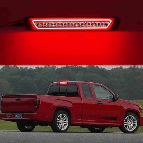 Miniatura 6 de RF Auto Tercera luz de freno LED de repuesto para Colorado  Canyon 2004-2012 camionetas luces de carga de techo lámpara de freno de montaje alto con