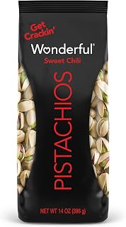 Wonderful Pistachios Sweet Chili In-Shell, 14oz Bag - Gluten-Free Protein Snack, California Grown Nuts