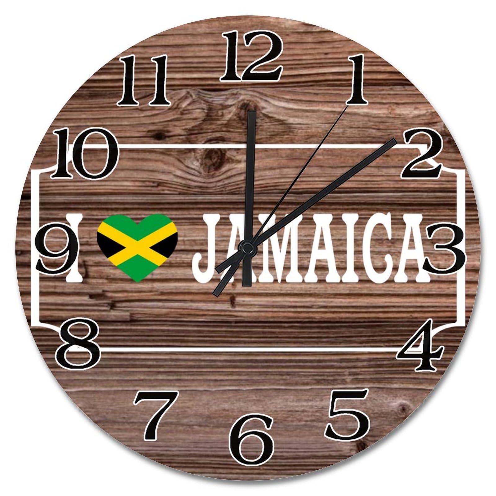Horloge murale Jamaïque vintage pour salon et cuisine ambiance voyage rétro