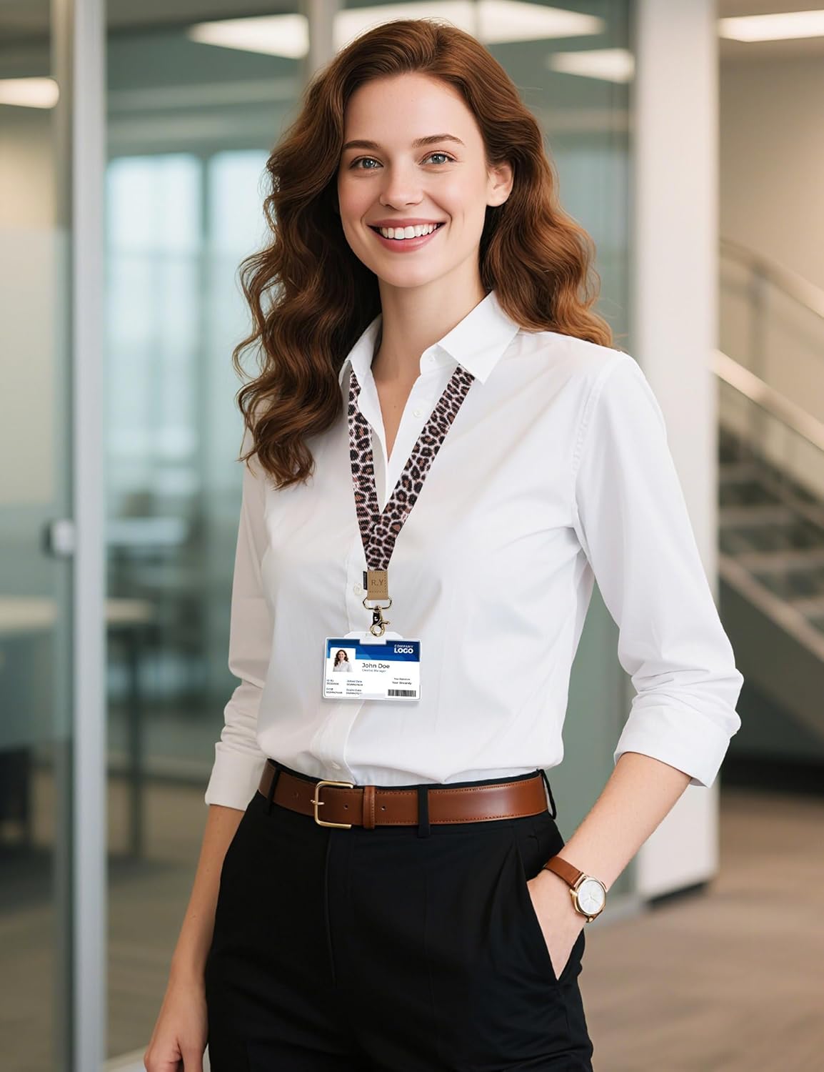 Cute Cheetah Leopard Lanyard for keys, id badges, Neck and wrist keychain lanyard set for women, teachers, kids, girl, 2 Pack - Image 3