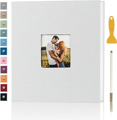 Miniatura 1 de Álbum de fotos autoadhesivas para fotos de 4 x 6, 5 x 7, 8 x 10, álbumes de fotos magnéticos con páginas adhesivas, libros con un bolígrafo metálico