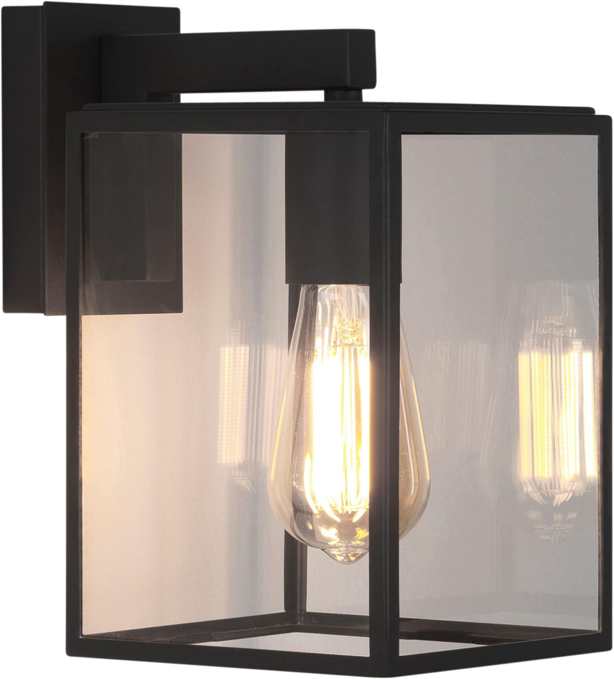 Astro Box Lantern 270 Outdoor Wall Light (Textured Black), E27/ES Lamp, Designed in Britain - 1354003 - 3 Years Guarantee