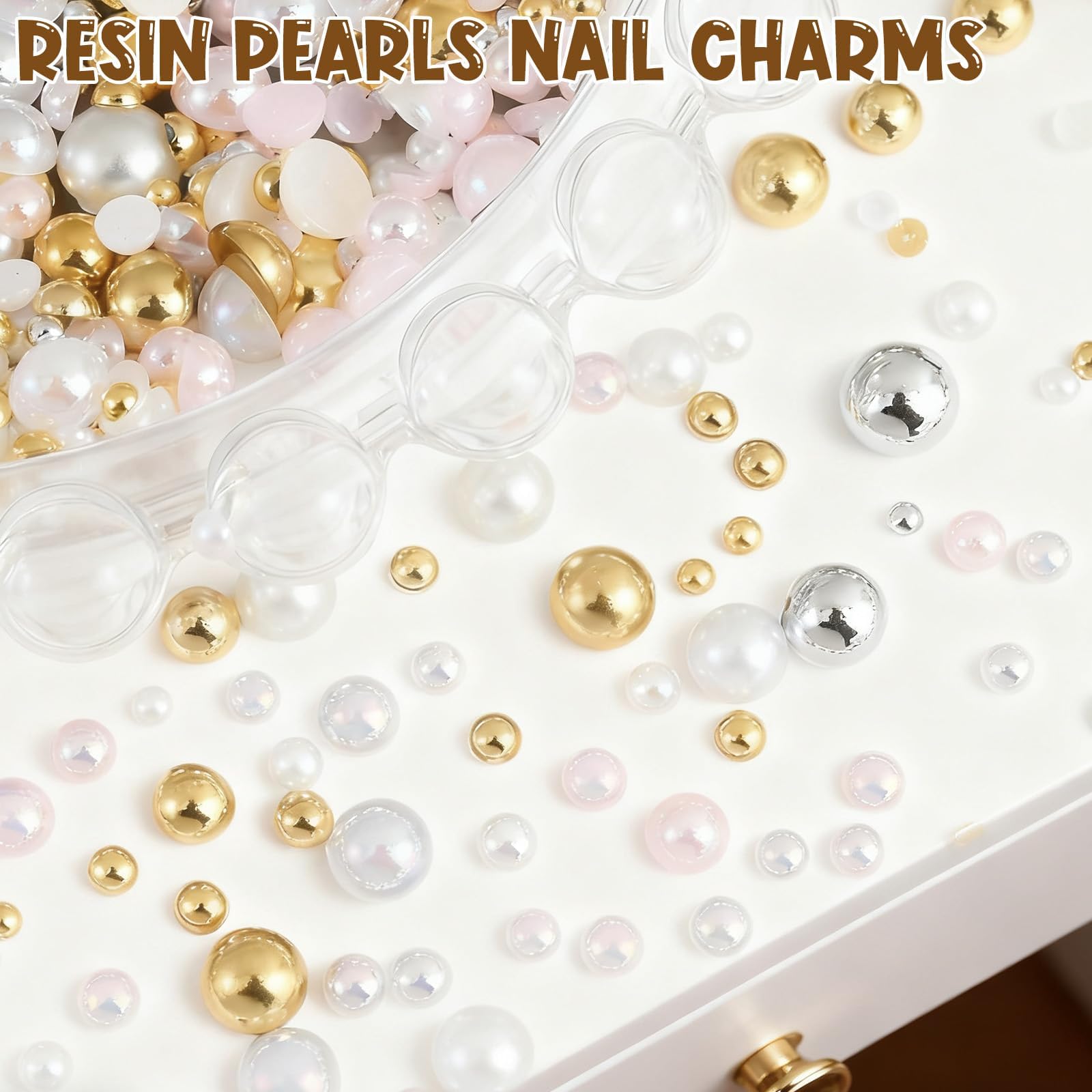 Lot de 10 000 perles à ongles plates, 6 couleurs et 4 tailles, avec pince à épiler pour manucure, décoration de chaussures et accessoires de loisirs créatifs.