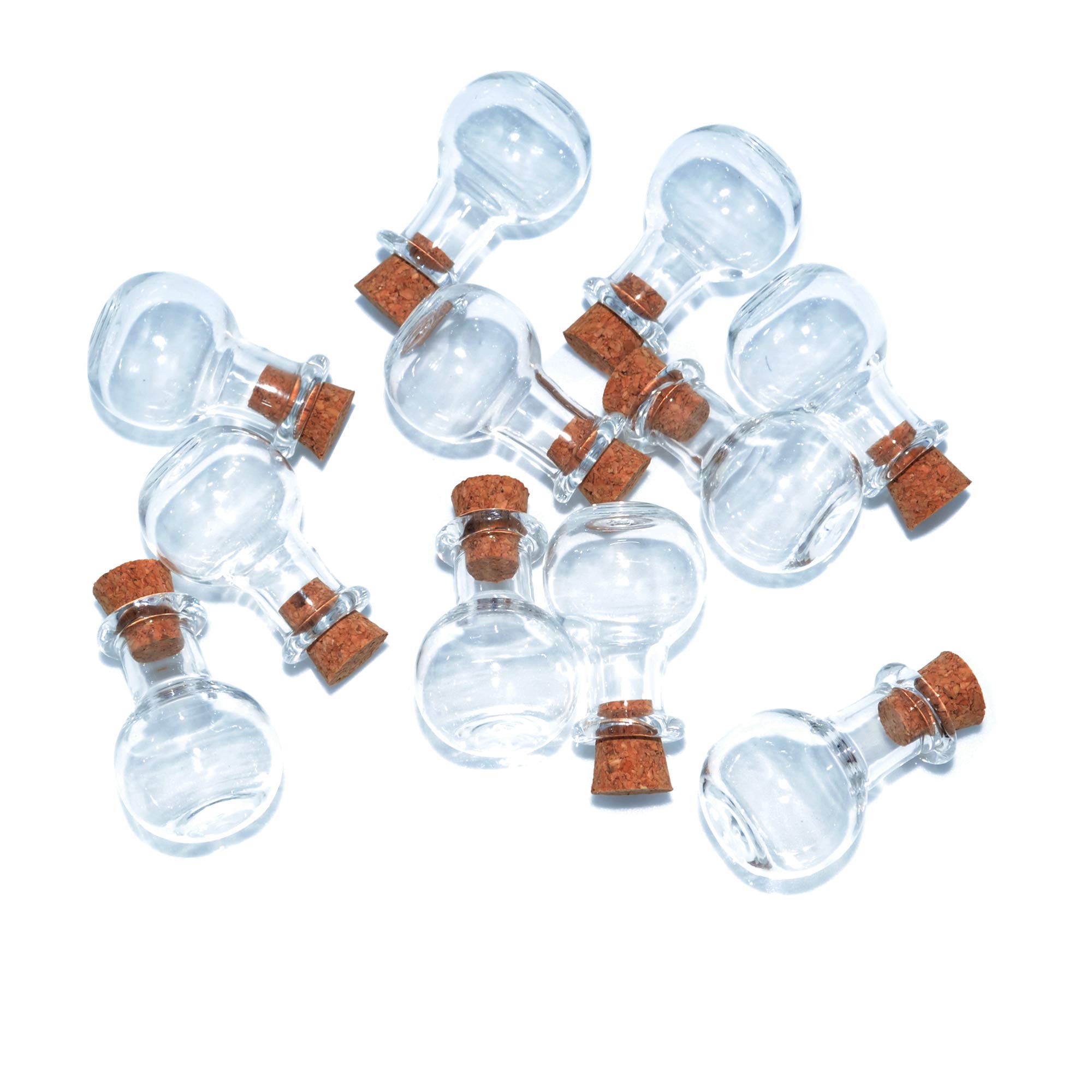 2ml Small Mini Glass Bottles Jars with Cork Stoppers, wishing bottle drifting bottle wedding party DIY etc.(20 Pcs)