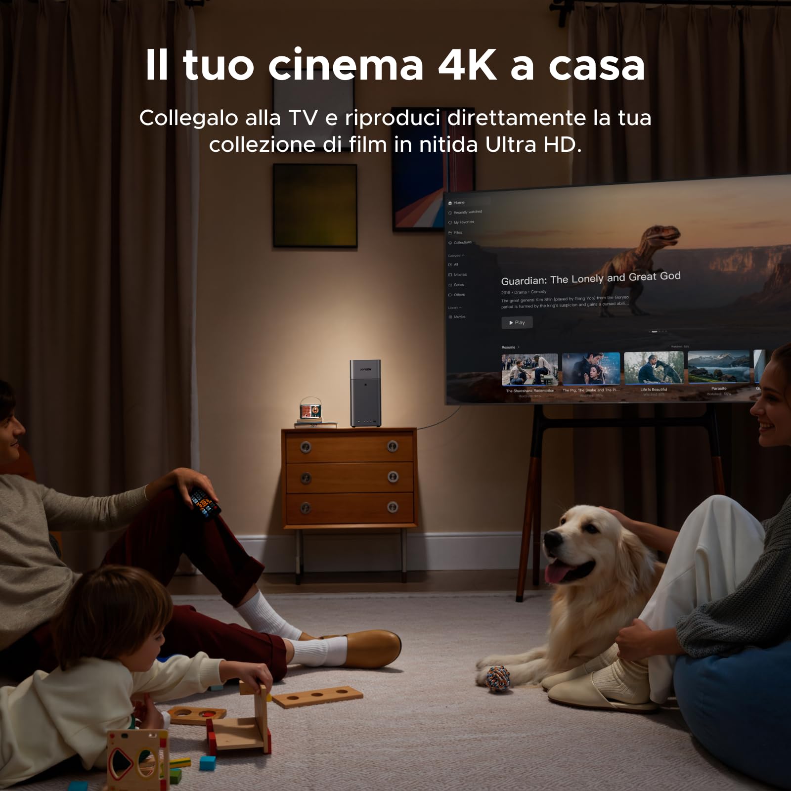 UGREEN NASync DH2300 NAS desktop a 2 alloggiamenti, LAN 1 GbE, 4 GB RAM, connessione NFC One-Touch, album fotografico AI, sistema NAS facile da usare per casa e ufficio (Senza disco)