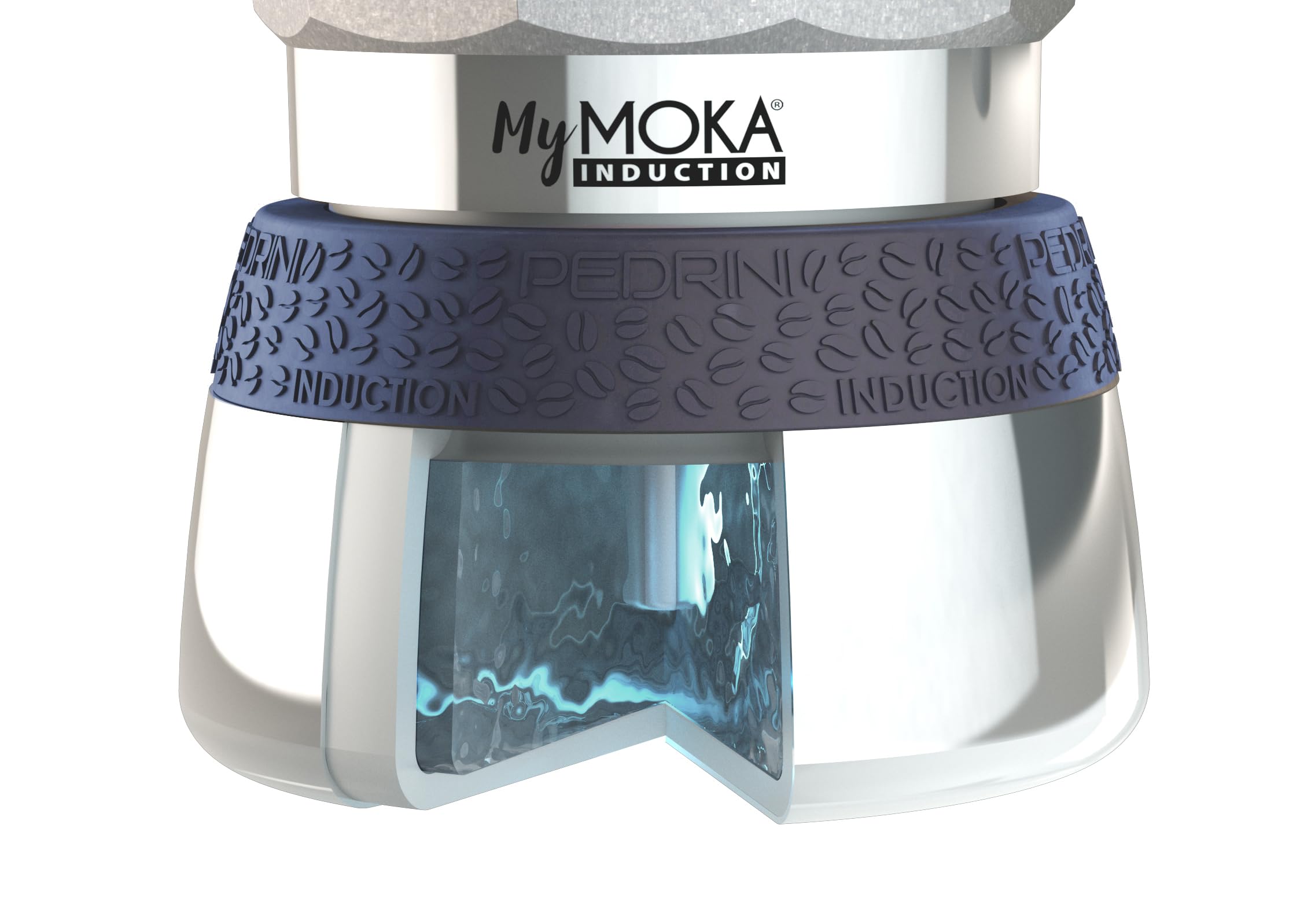 Pedrini Cafetière MyMoka Induction Bleu nuit en boîte (3 tasses)