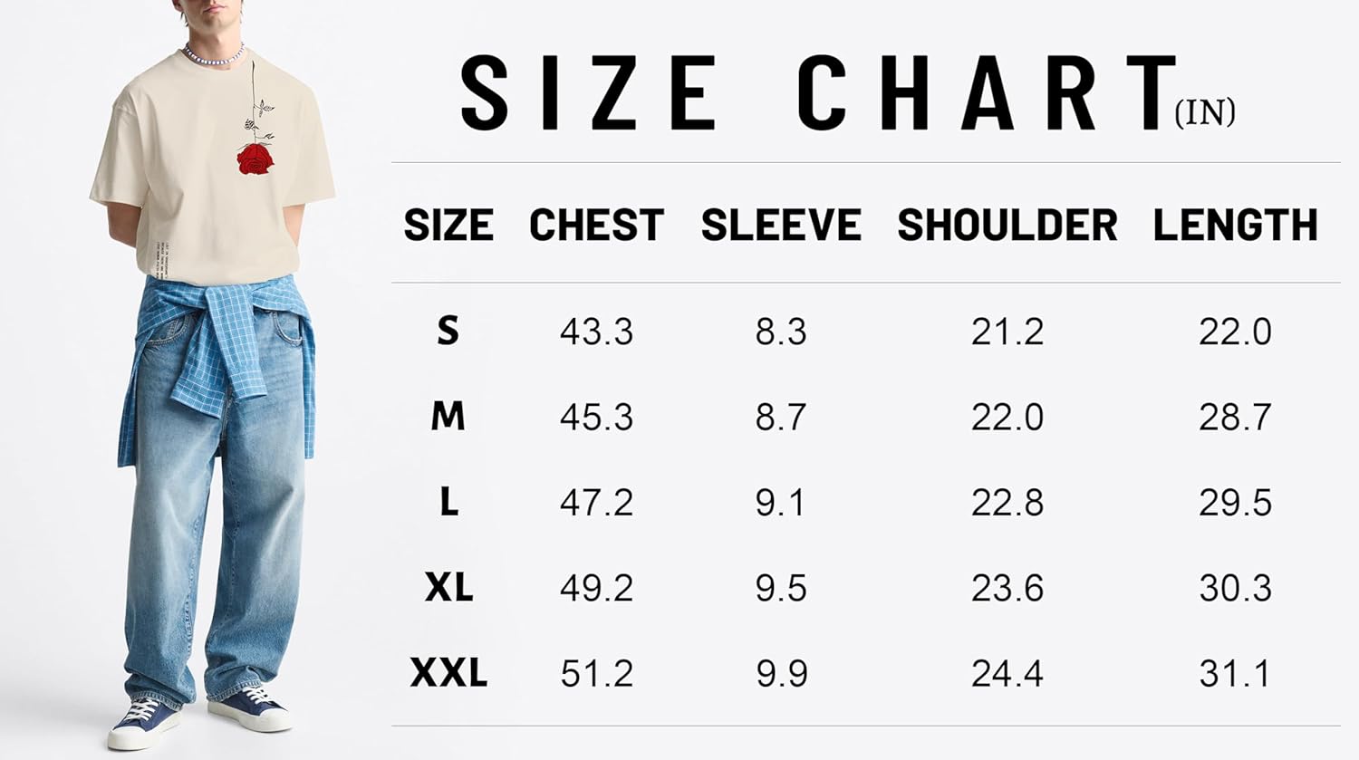 Mens Graphic Tees Vintage TShirts Oversized Floral Letter Print Casual