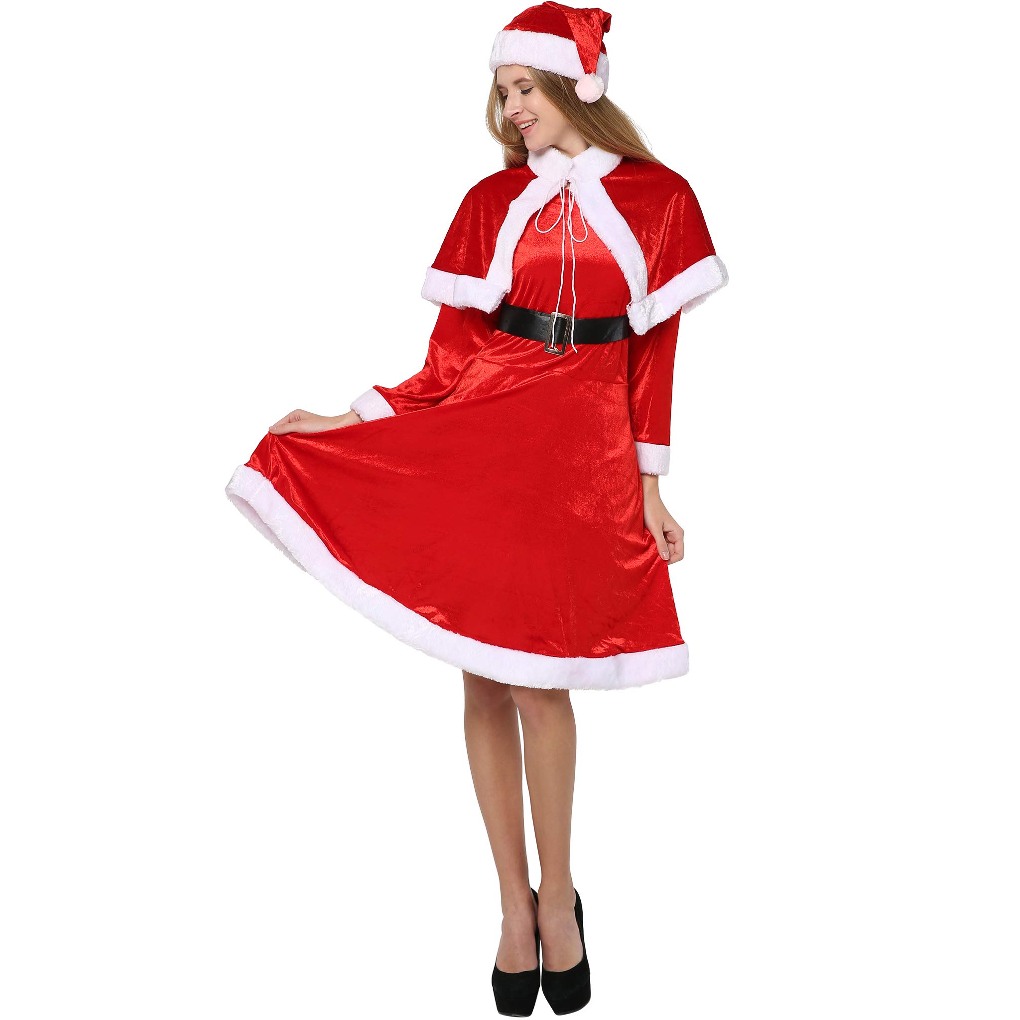 EraSpooky Donna Babbo Natale Festive Fancy Dress Vestito Costume