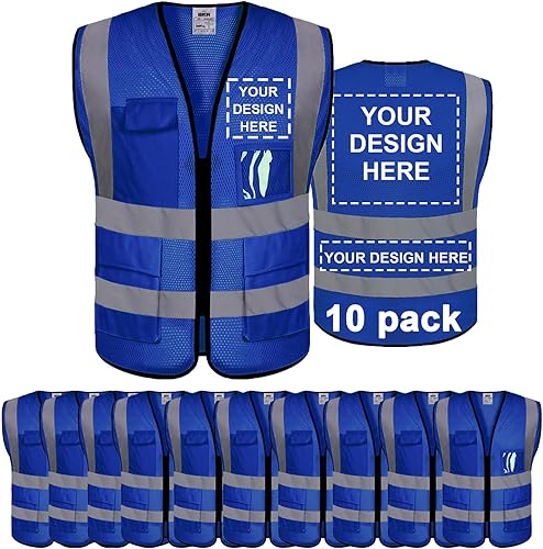 Chaleco de seguridad de encargo de la alta visibilidad del chaleco de seguridad de la clase 2 Hi Vis reflex