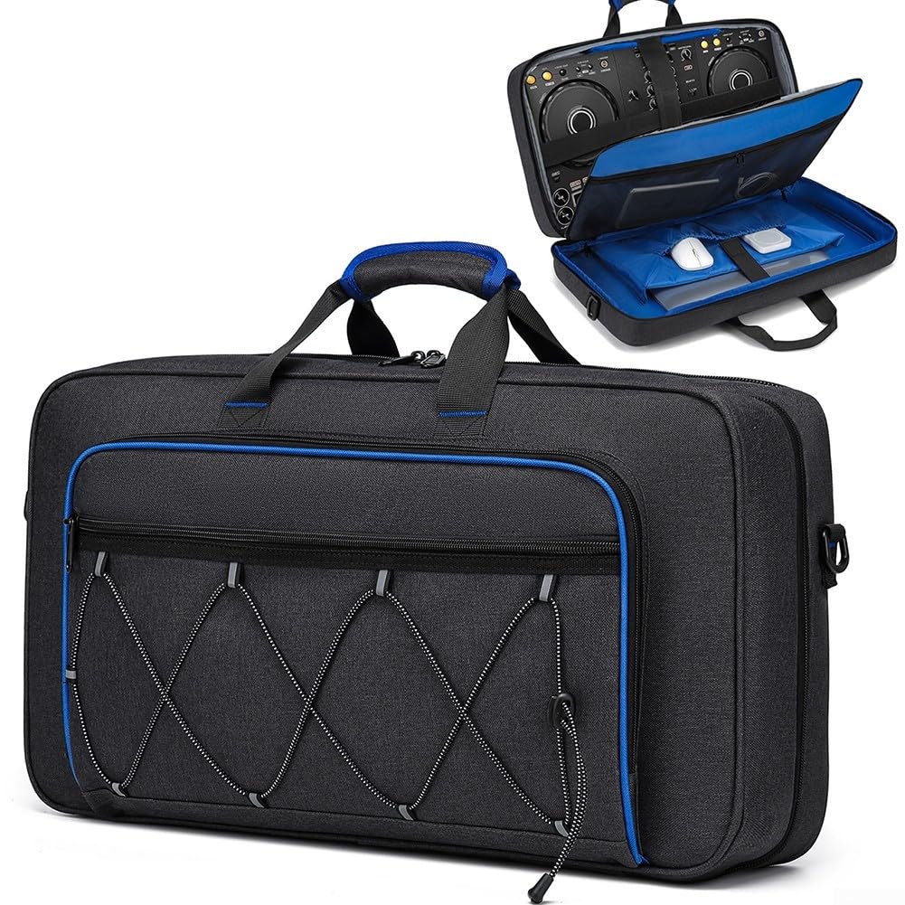 Borsa multifunzione per strumenti musicali DJ per computer portatili da 15,6 pollici, in tessuto Oxford, grigio 312045 cm, per DDJ-FLX4 DDJ 400 DDJ REV1 (grigio)