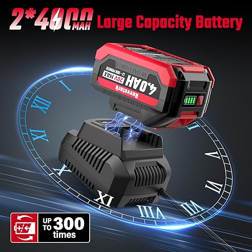 Miniatura 2 de Llave de impacto inalámbrica de 12 pulgada, par máximo de 600 pies-libras800 N.m, destornillador de impacto eléctrico de 20 V 12, 3 velocidades 3500